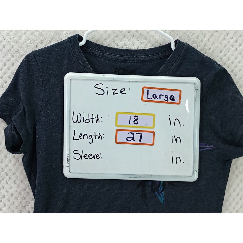 Y2K Fox Women's Large Charcoal Heather Star Gazer Short Sleeve Tee - Picture 6 of 10